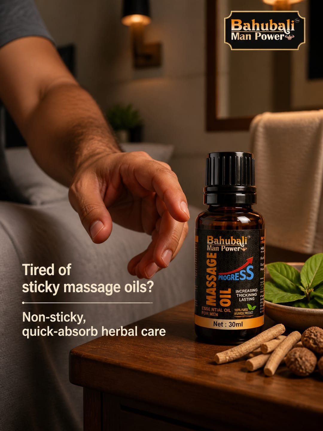 Bahubali Herbal Massage Oil Parvatwellness - Image 2